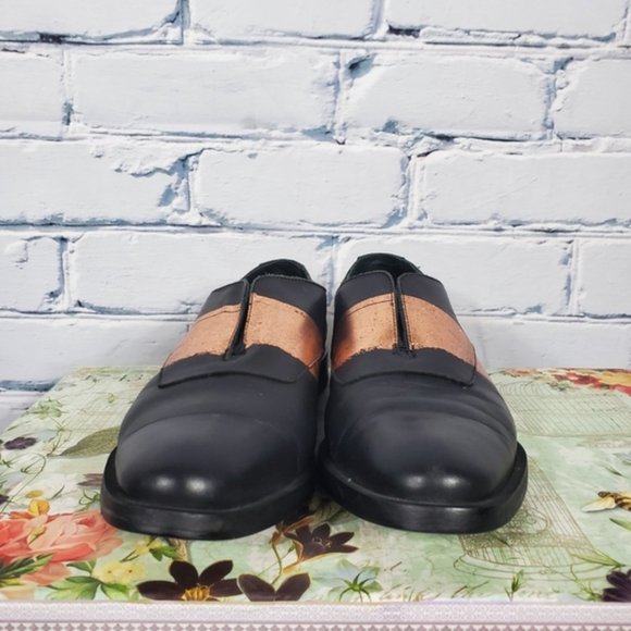 Miista Marta Black and Rose Gold Loafers - Picture 4 of 8